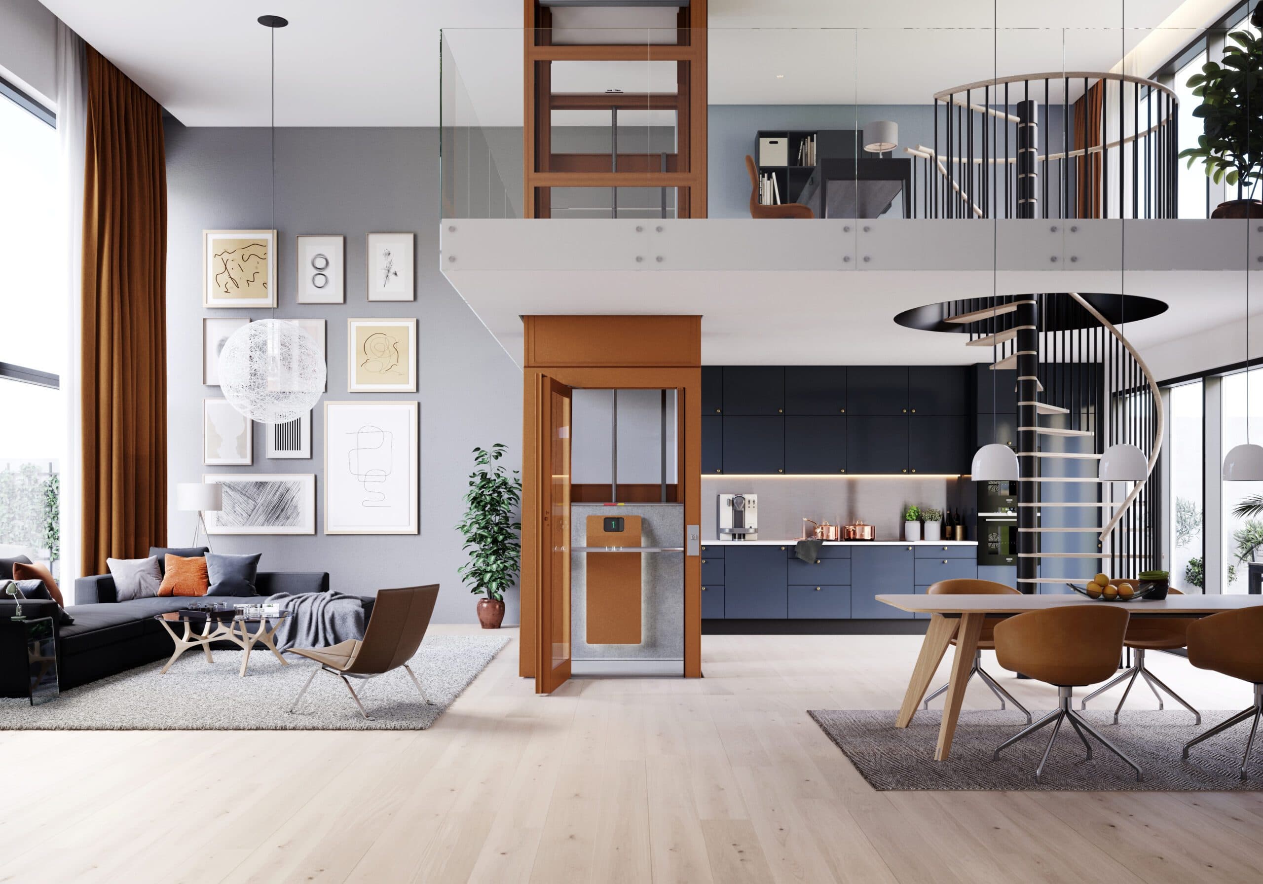 Cibes Air Home Lift - open plan living