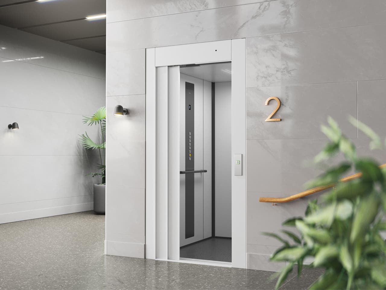 Cabin Lift With Sliding Doors
